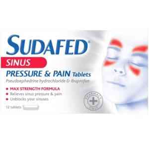 Sudafed Sinus Pressure And Pain, 12 Tablets