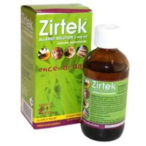Zirtek Allergy Relief Solution - Cetirizine Liquid, 200ml