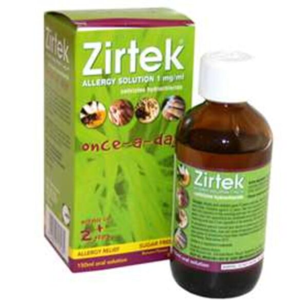 Zirtek Allergy Relief Solution - Cetirizine Liquid, 200ml