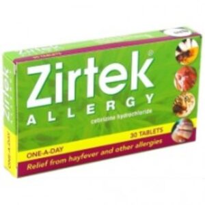 Zirtek Cetirizine Allergy Relief 10mg Tablets