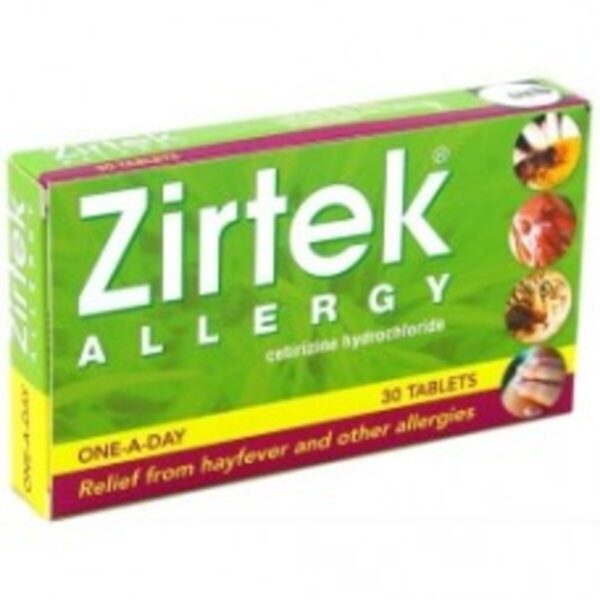 Zirtek Cetirizine Allergy Relief 10mg Tablets