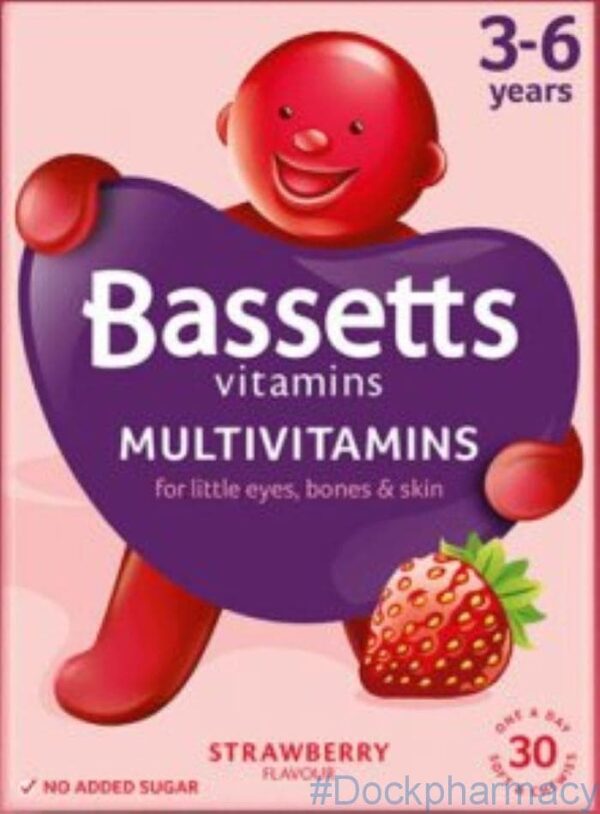 BASSETTS VITS 3-6 MULTIVITS STRAWBERRY