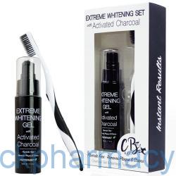 charcoal teeth whitening gel & charcoal toothbrush