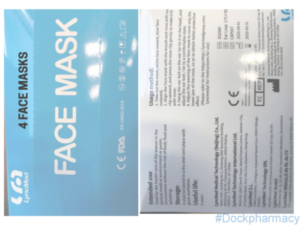 3 ply face masks earloop
