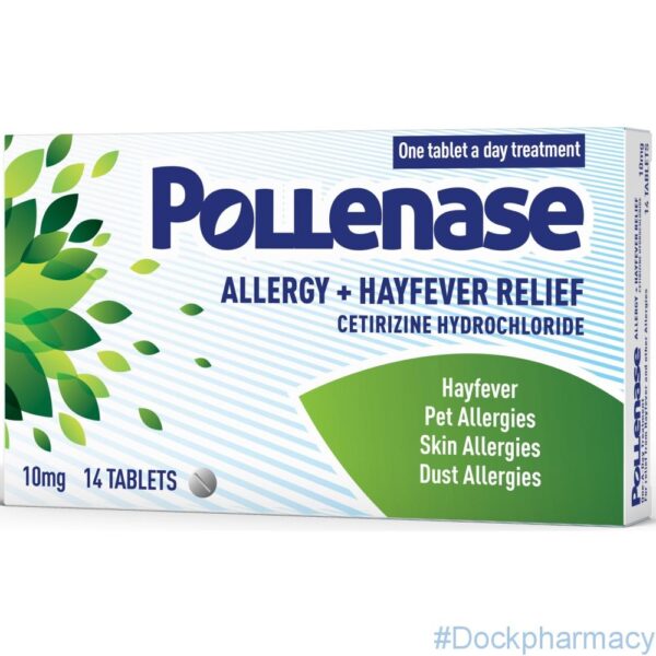 Pollenase Allergy and Hayfever Relief Tablets, 14 Tablets