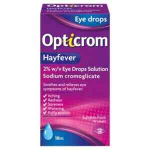 Opticrom Hayfever Eye Drops, 10ml