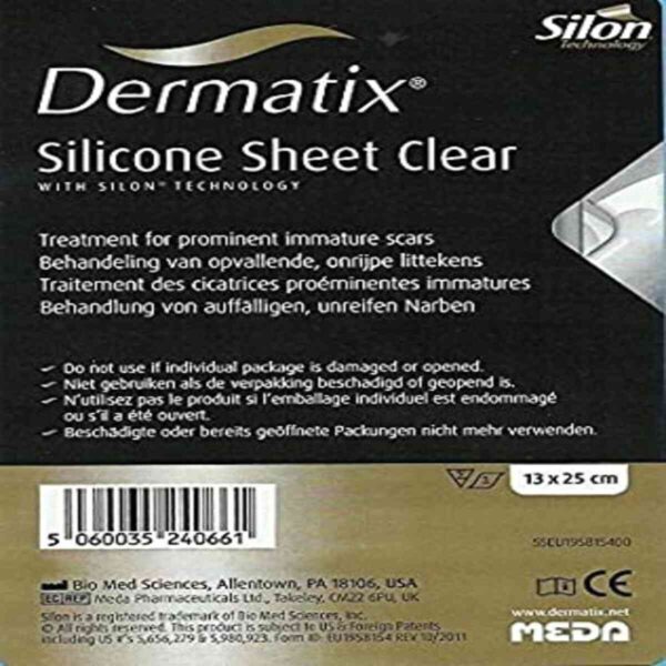 Dermatix Clear Silicone Scar Treatment Sheet 13 X 25cm