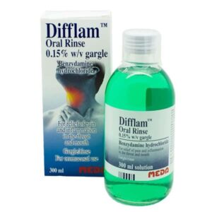 Difflam Oral Rinse - Benzydamine Mouthwash, 300ml