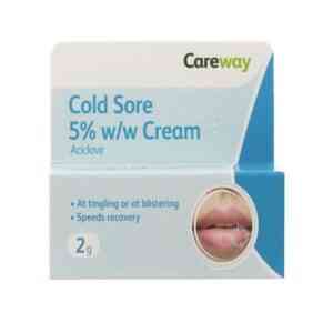 Careway Cold Sore Cream - Aciclovir Cream 5%, 2g