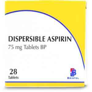 Aspirin Dispersable 75mg Tablets, 28 Tablets