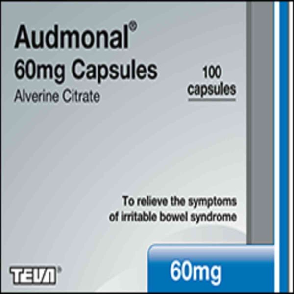 Audmonal 60mg Capsules Alverine, 100 Capsules