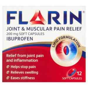 FLARIN Joint & Muscular Pain Relief 200 mg Soft Capsules, 12 Capsules