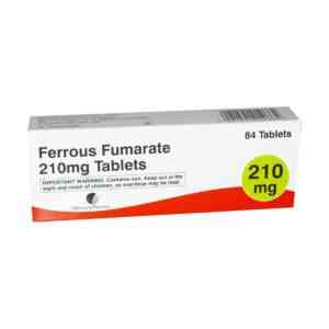 Ferrous Fumarate 210mg Tablets, 84 Tablets