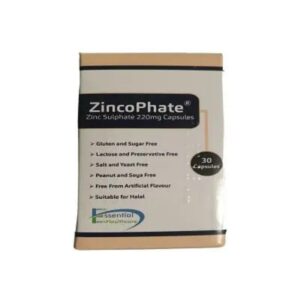 Zincophate 220mg Capsules - Zinc Sulfate, 30 Capsules