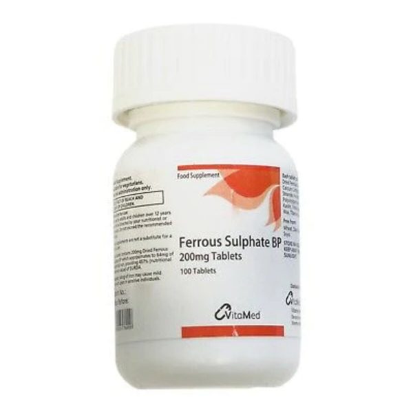 Ferrous Sulfate Tablets 200mg, 100 Tablets