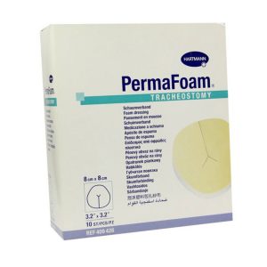 PermaFoam tracheostomy Foam dressing 8cm x 8cm, Pack of 10