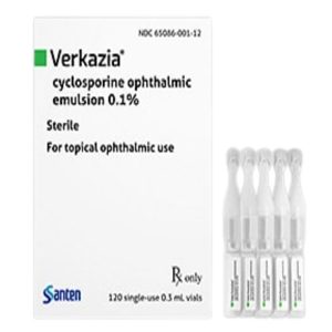 Verkazia Eye Drops 0.1% - Ciclosporin Eye Drops, 120 Doses