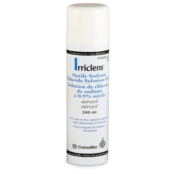 Irriclens Spray - Sterile Saline Solution Spray for Wounds, 240ml
