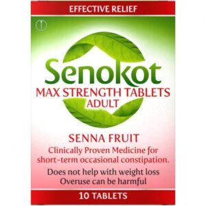 Senokot Max Strength Tablets - Constipation Relief 12 Years Plus Tablets, 10 Tablets
