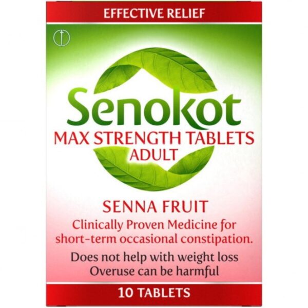 Senokot Max Strength Tablets - Constipation Relief 12 Years Plus Tablets, 10 Tablets