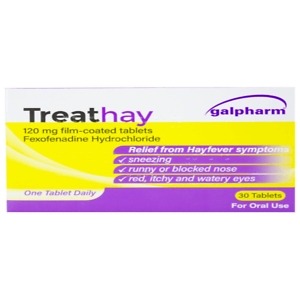 Treathay Tablets - Fexofenadine 120mg Tablets, 10 Tablets