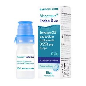 Viscotears Treha Duo Eye Drops - Dry Eye Relief, 10ml