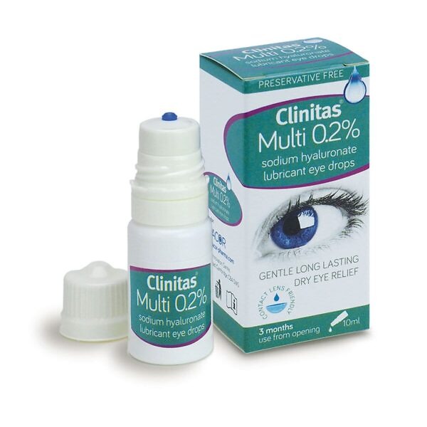 Clinitas 0.2% Multi Eye Drops - Sodium hyaluronate 0.2%, 10ml