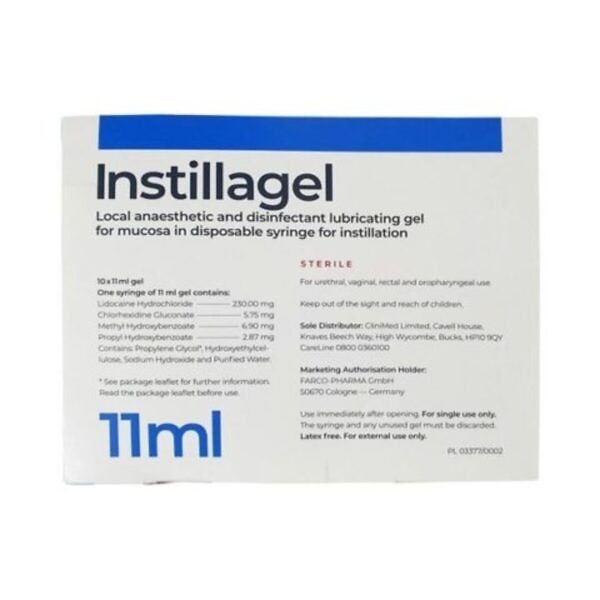 Instillagel Gel - Anaesthetic Antiseptic Lubricant Gel, Pack Of 10